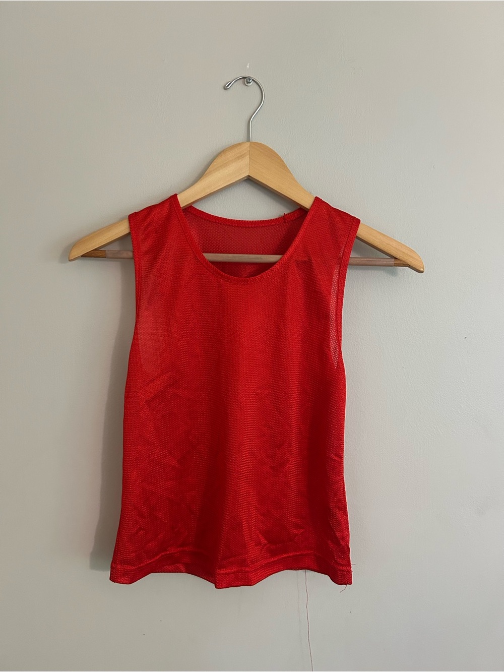 Kids Red Mesh Athletic Tank Top